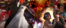 Annette & Hanson<br>Wedding Day Collage Painting