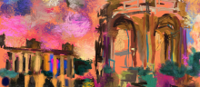Zoom-at-Noon Drawing Board #2<br>March 26, 2020<br>Corel Painter / Mac / Palace of Fine Arts